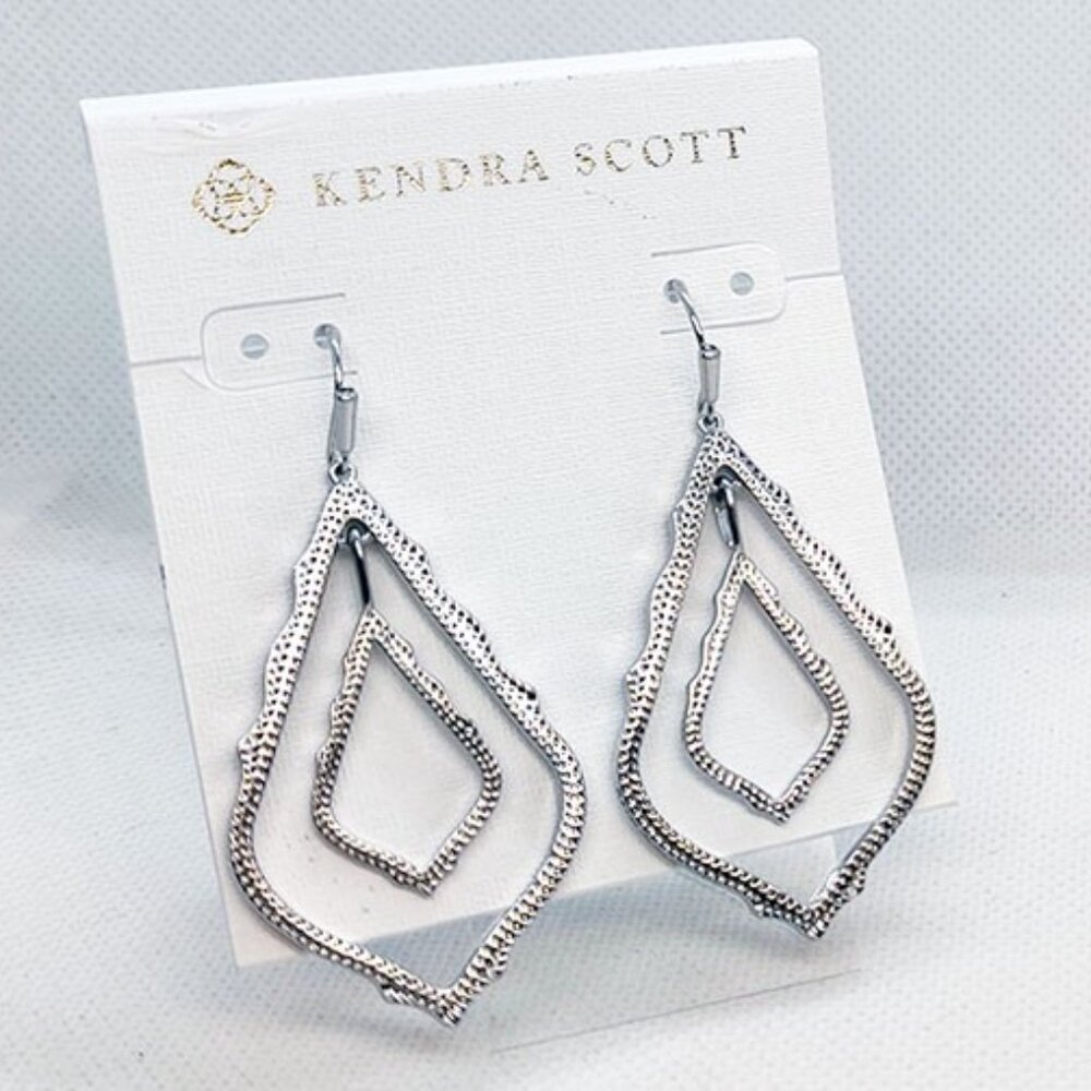 Kendra Scott NWT Simon Drop Earrings Silver NEW